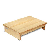 3.5" Wooden Half Step with Non-Slip Rubber Feet