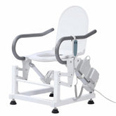 Dual-Motor Electric Sit to Stand Lift Toilet Seat with Padded Arms