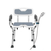 Cold-Proof Sturdy Shower Chair with Arms and Back