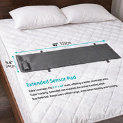 40-inch by 9.4-inch extended bed sensor pad placed across a mattress