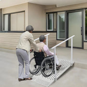 SteelArmour™ Carbon Steel Wheelchair Ramp with Handrails