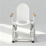 Electric Sit to Stand Lift Toilet Seat with Wooden Arms