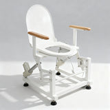 Electric Sit to Stand Lift Toilet Seat with Wooden Arms