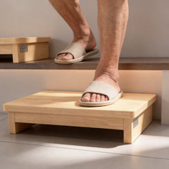 3.5" Wooden Half Step with Non-Slip Rubber Feet