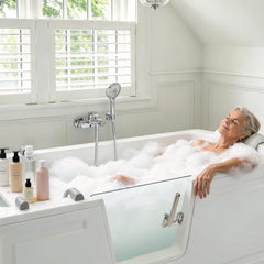 Walk-In Bathtub with Seat & Headrest | Safe, Simple Bathing at Home