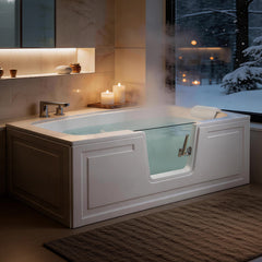 Walk-In Bathtub with Seat & Headrest | Safe, Simple Bathing at Home