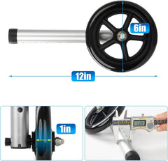 2 Pack Universal All Terrain Walker Wheel wih Bearings