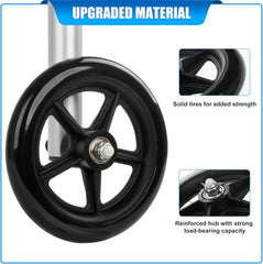 2 Pack Universal All Terrain Walker Wheel wih Bearings