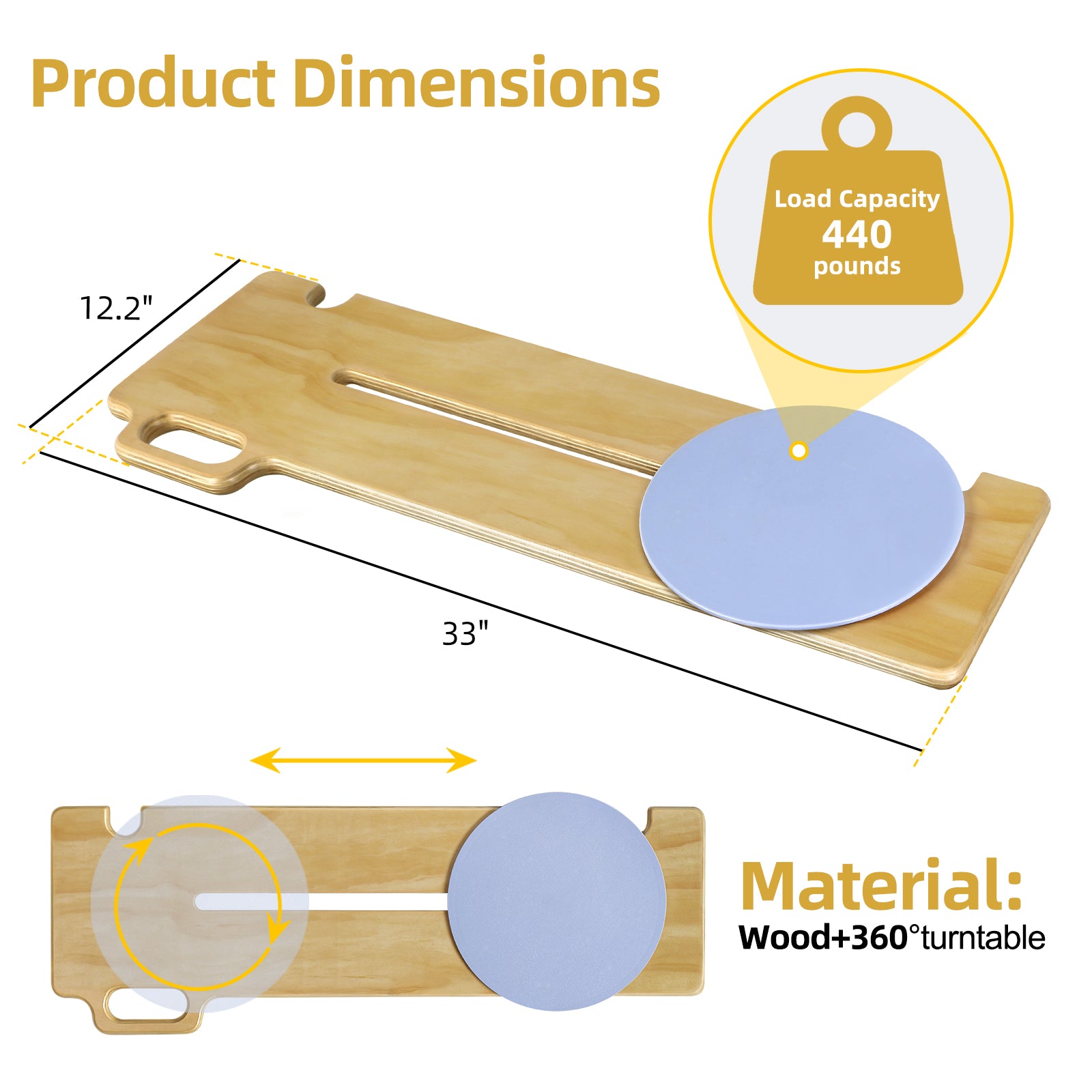 Patient Transfer Slide Board-33″