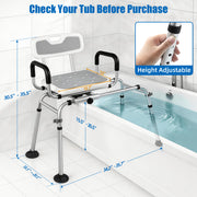 Adjustable Swivel Tub Shower And Transfer Bench