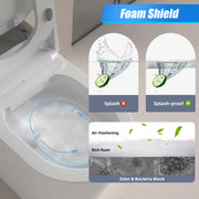 12“ Rough In Toilet with Bidet and Dryer for Power Outage