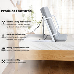 Adjustable Electric Lifting Bed Backrest with Wired Controller