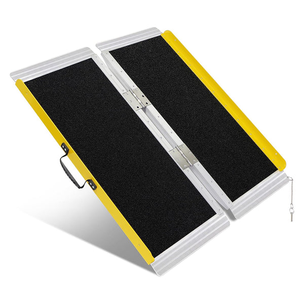 Portable Wheelchair Ramp 3FT, BoardRoad Non-Slip Aluminum Folding Handicap Ramp
