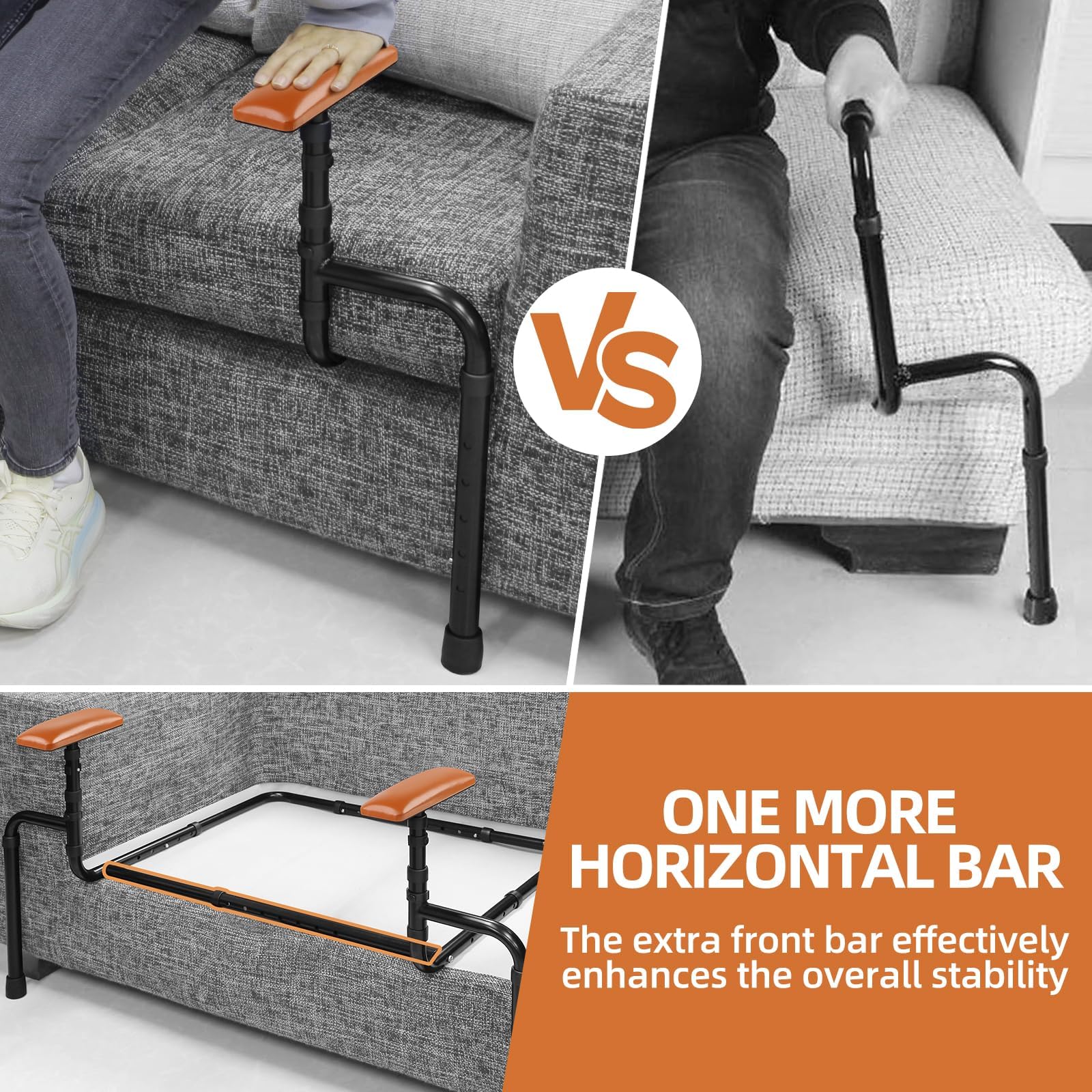 Sofa Aid Rising Adjustable Sofa Standing Assist Rails, Reinforced Stability ...