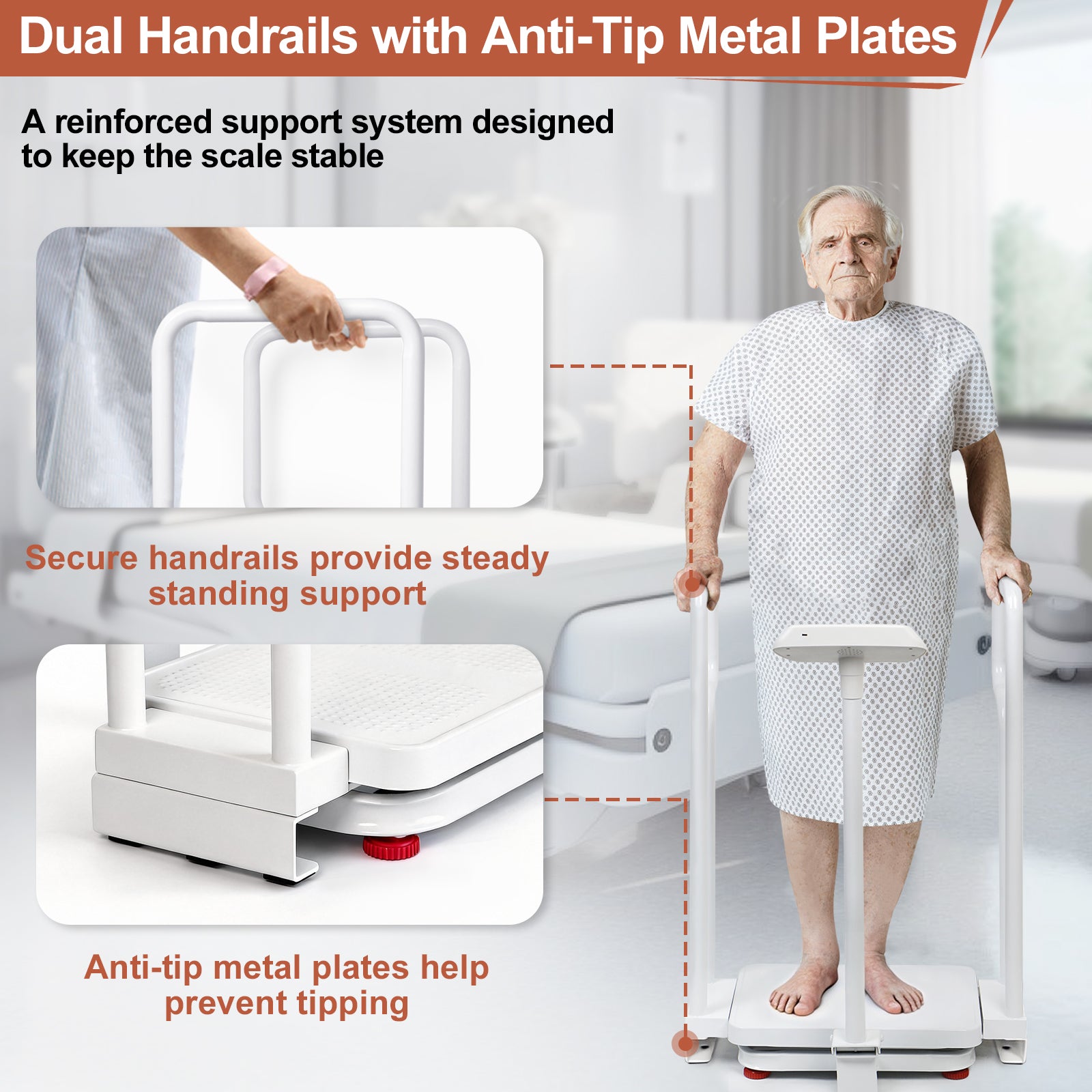 Caring Scale USB Rechargeable Scale for Clinics & Eldercare – Living Caring