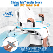 Adjustable Swivel Tub Shower And Transfer Bench