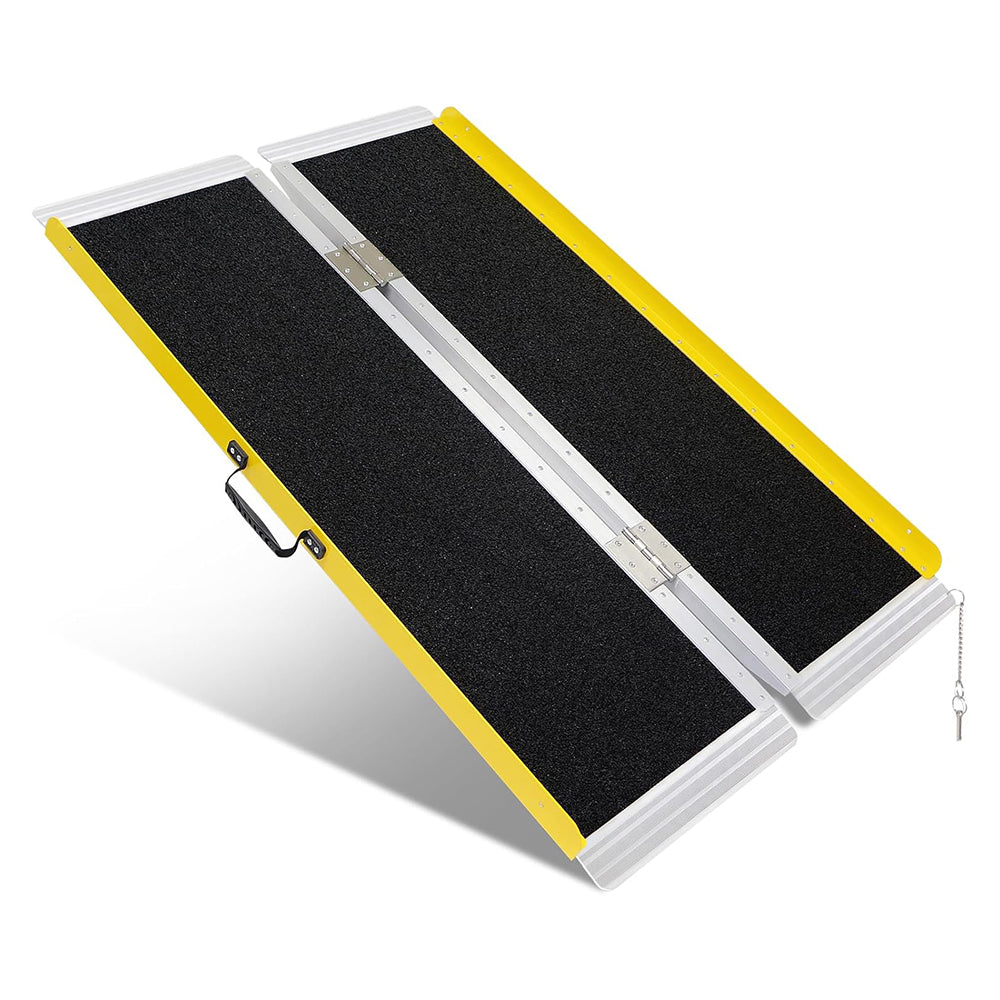 Modular Ramp Fold Back 4FT Portable Folding Wheelchair Ramp, 48.6