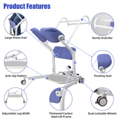 Sit-to-Stand Manual Patient Lift with Adjustable Base