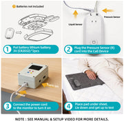 40-Inch 2-in-1 Bed Exit & Bedwetting Alert System for Seniors