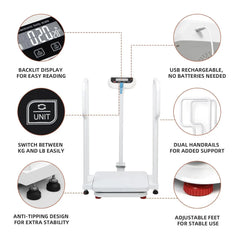 USB Rechargeable Scale for Clinics & Eldercare