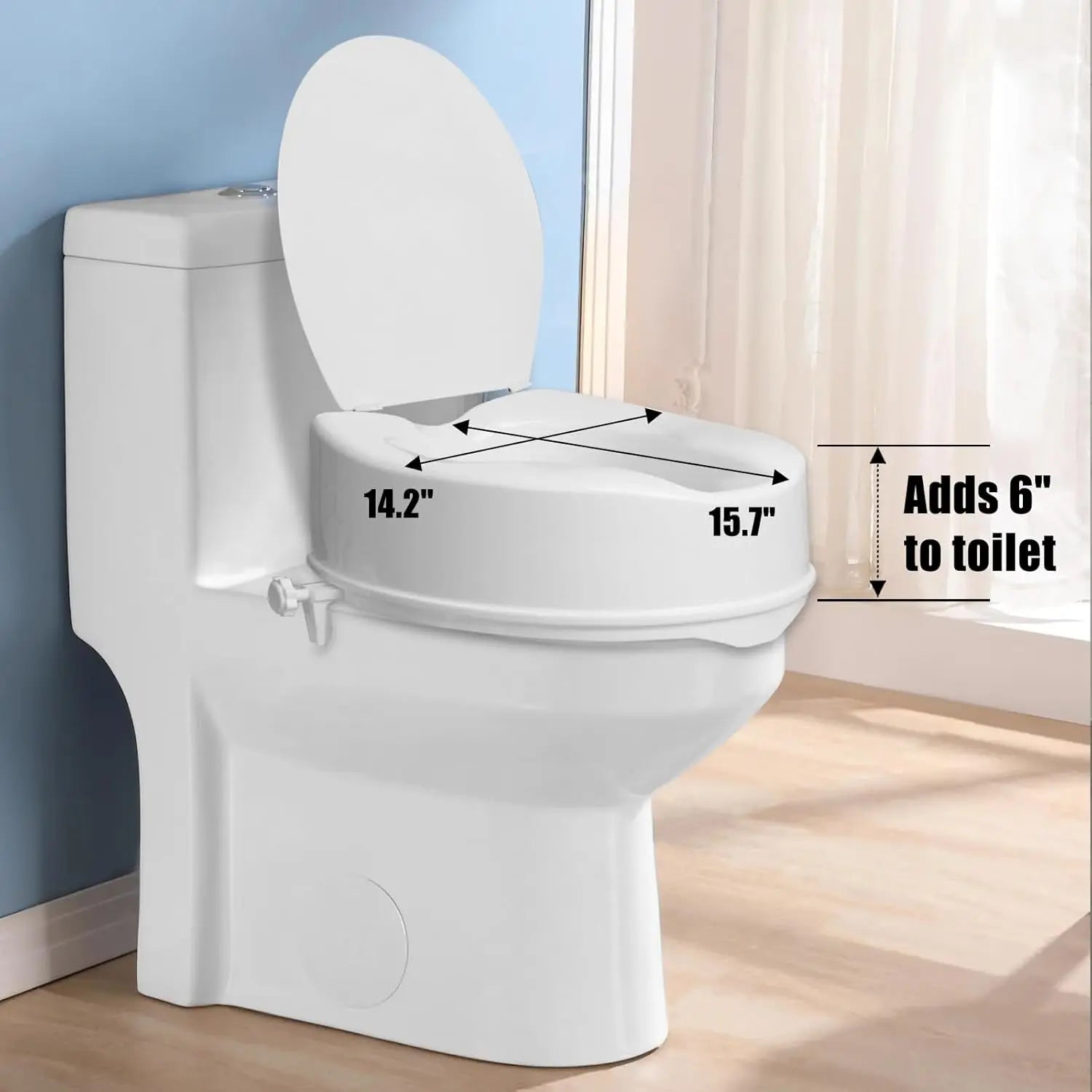 Raised Toilet Seat with Cover