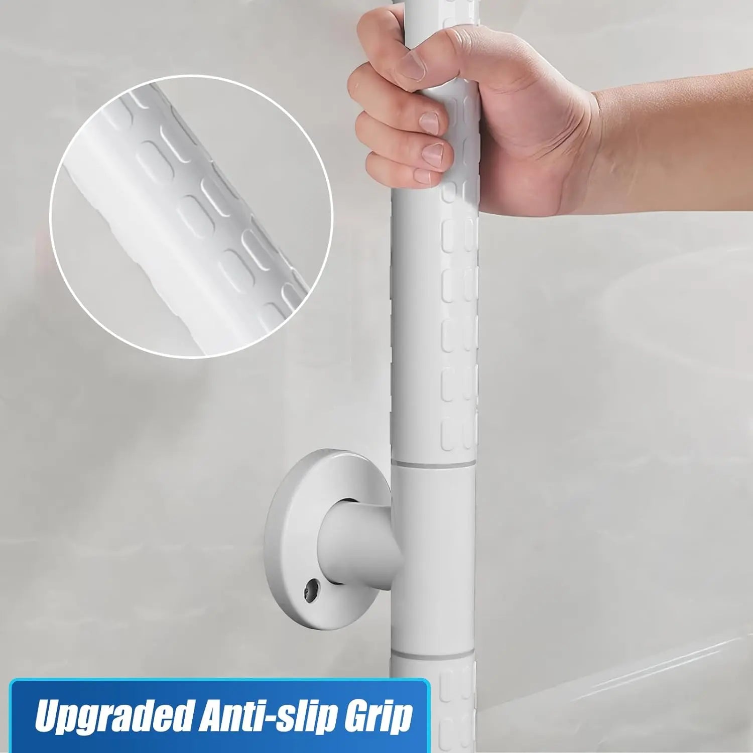 17.5x29 Inch L-Shaped Heavy Duty Non-Slip Wall Mount Grab Bar