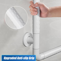 15x23 Inch L-Shaped Heavy Duty Non-Slip Wall Mount Handicap Grab Bar