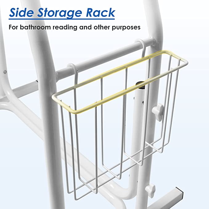 Stand Alone Toilet Safety Rails with Support Grab Bar Handles