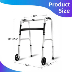 Adjustable Collapsible Heavy Duty Rollator Walker