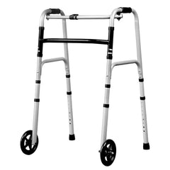 Silver Lightweight 8-Level Senior Walker with Storage Bag