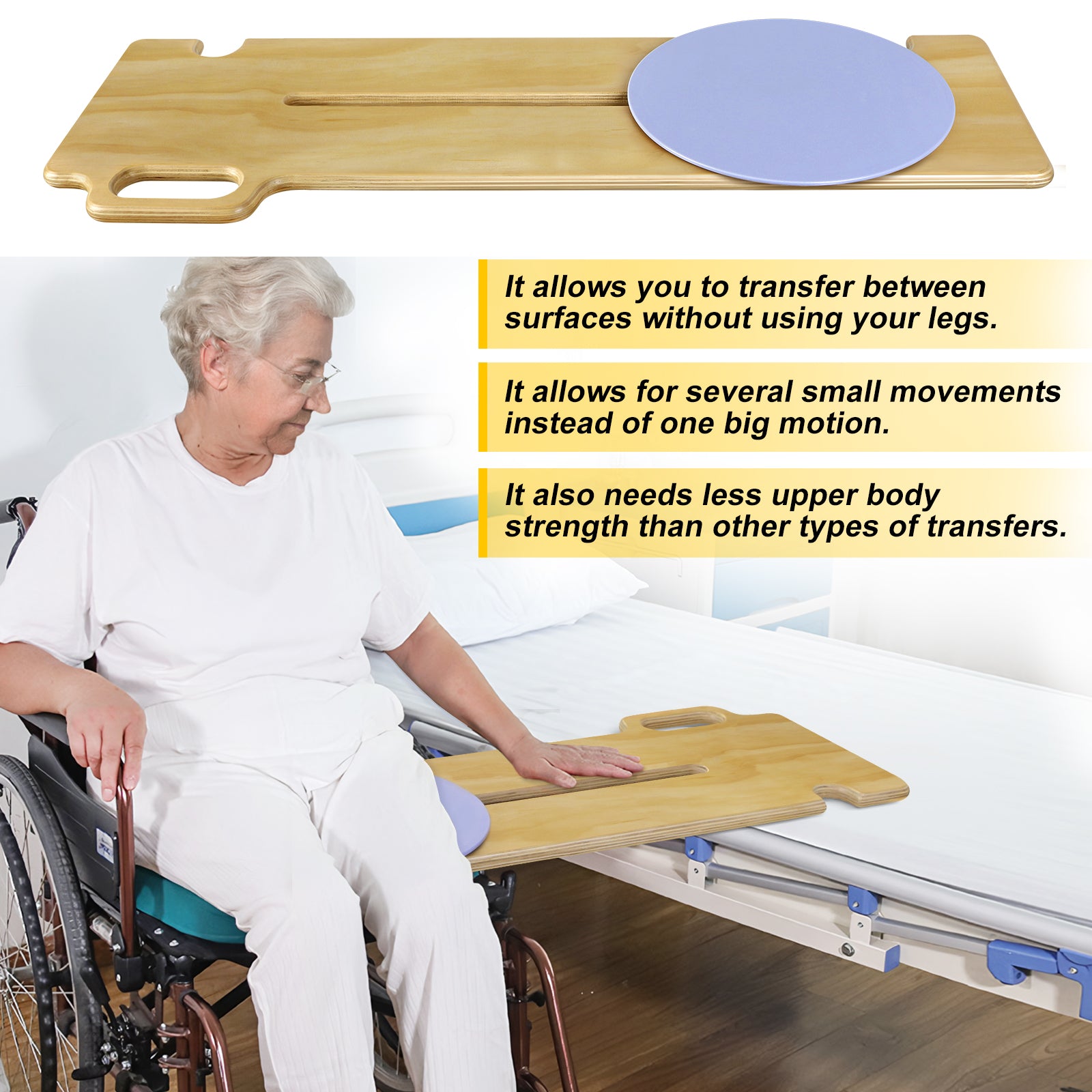 Patient Transfer Slide Board-33″