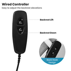 Adjustable Electric Lifting Bed Backrest with Wired Controller