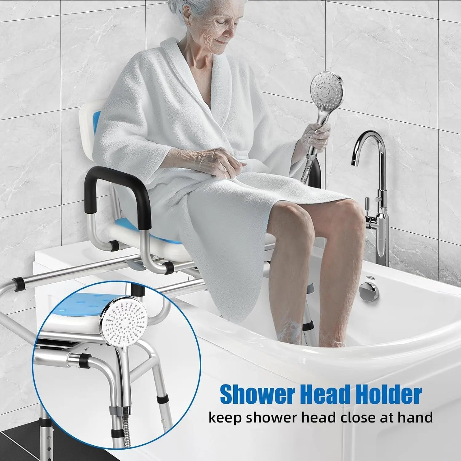 Adjustable Swivel Tub Shower And Transfer Bench