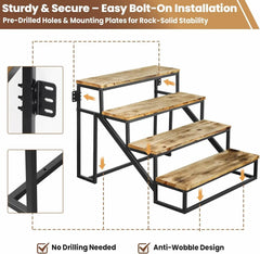 Versatile Prefab Multi-Step Outdoor Stairs with Landing
