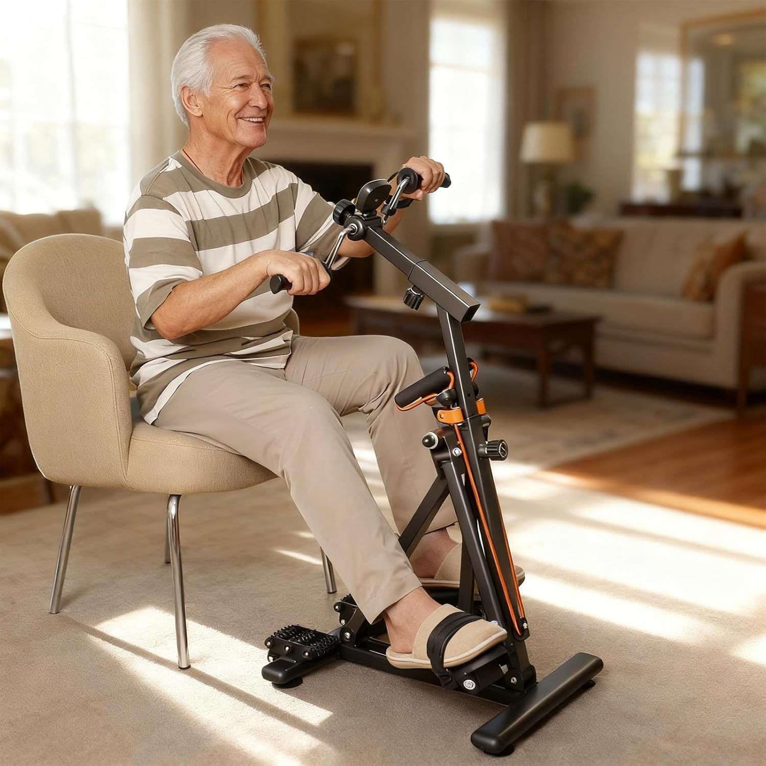 leg pedal Folding Adjustable Arm and Leg Pedal Exerciser for Seniors
