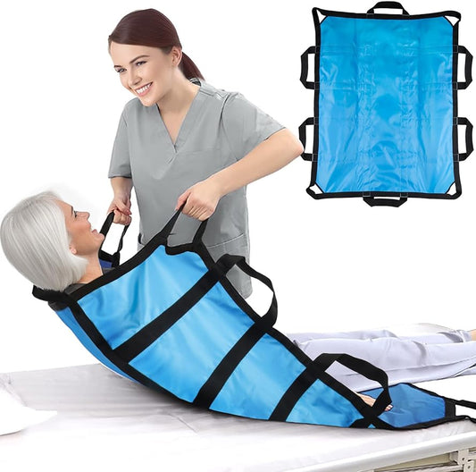 Transfer Sheets for Elderly,Upgrade 440 LBS Load-Bearing Positioning Bed Pad with Reinforced Handles,Washable Reusable Elderly Assistance Products Easy Lift & Transfer,Sliding Draw Sheet