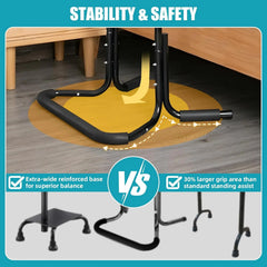 Portable Black Aluminium Stand Up Lift Assist from Floor with Anti-Slip Protector