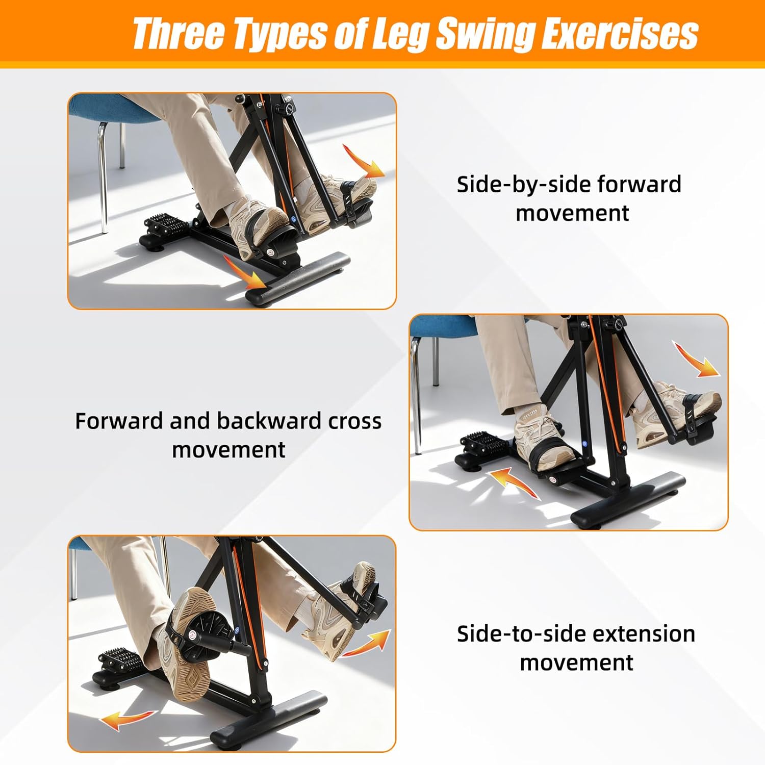 pedal leg Folding Adjustable Arm and Leg Pedal Exerciser for Seniors
