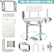 Bathtub transfer bench installation and bathroom safety detail