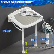 Wall Mounted Folding Shower Seat-White