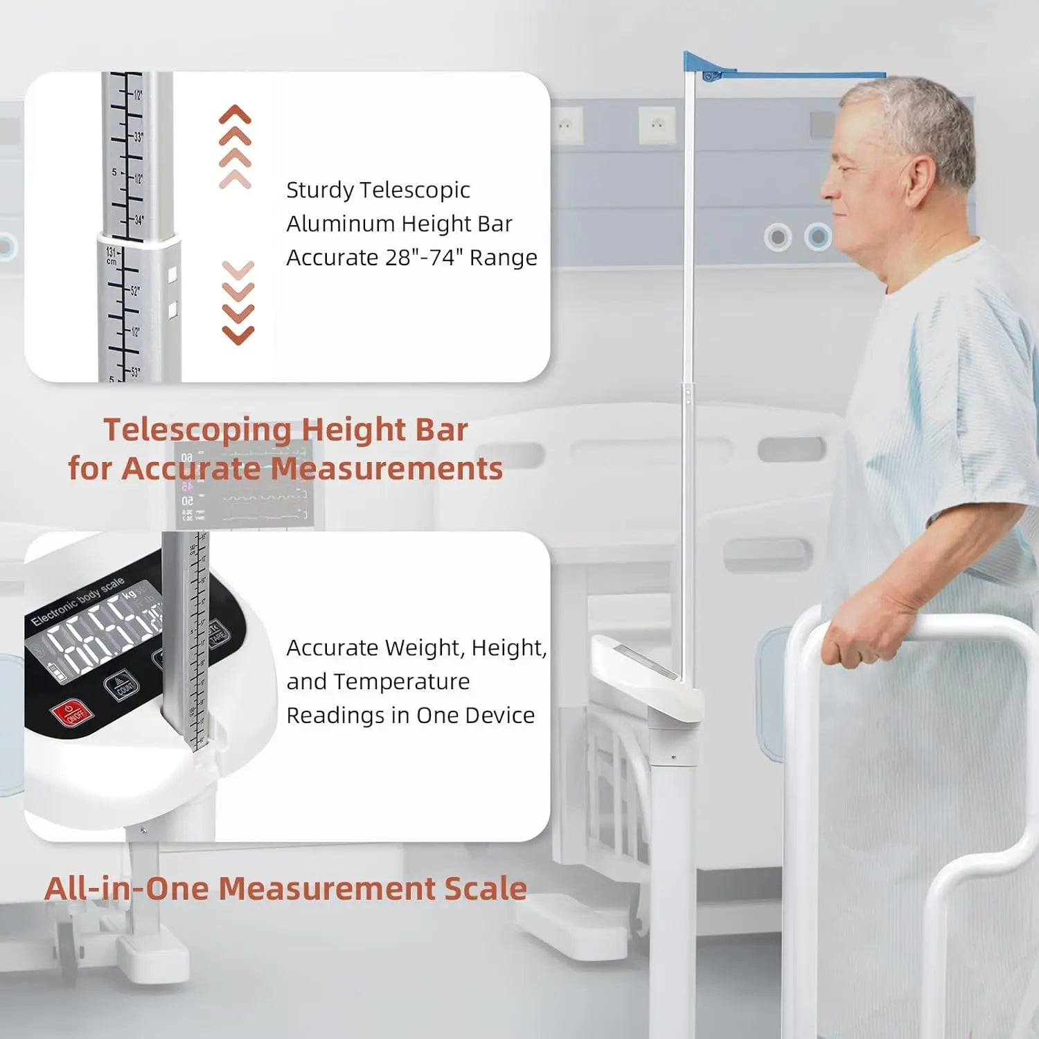 USB Rechargeable Scale for Clinics & Eldercare