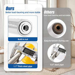 15x23 Inch L-Shaped Heavy Duty Non-Slip Wall Mount Handicap Grab Bar