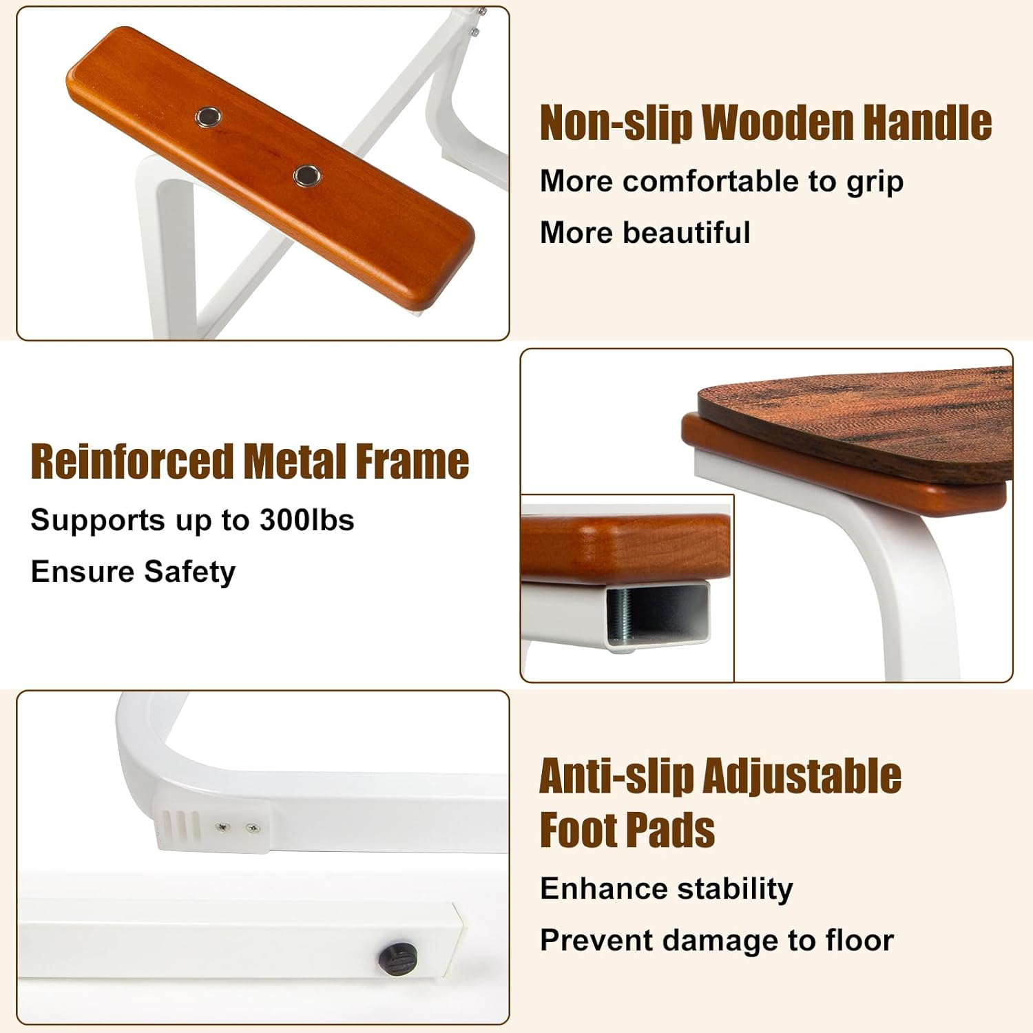 Sit to Stand Assist with Detachable Tray Table - Stable Chair Lift Assist Devices with Wooden Handle, with Couch Table Tray for Eating, Standing Aids for Sofa