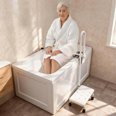 3-in-1 Bathtub Safety Handrail with Step Stool and Seat For Seniors