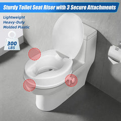 Raised Toilet Seat with Cover