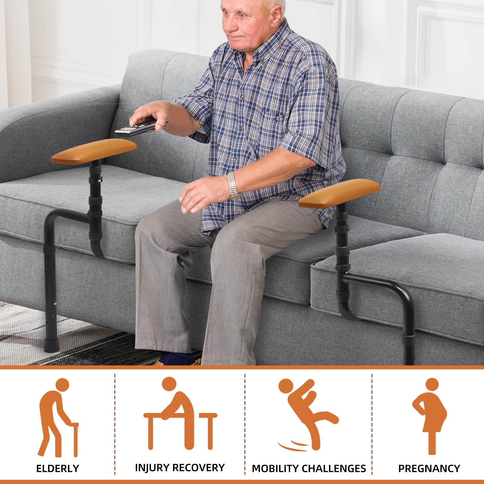 Sofa Aid Rising Adjustable Sofa Standing Assist Rails, Reinforced Stability ...