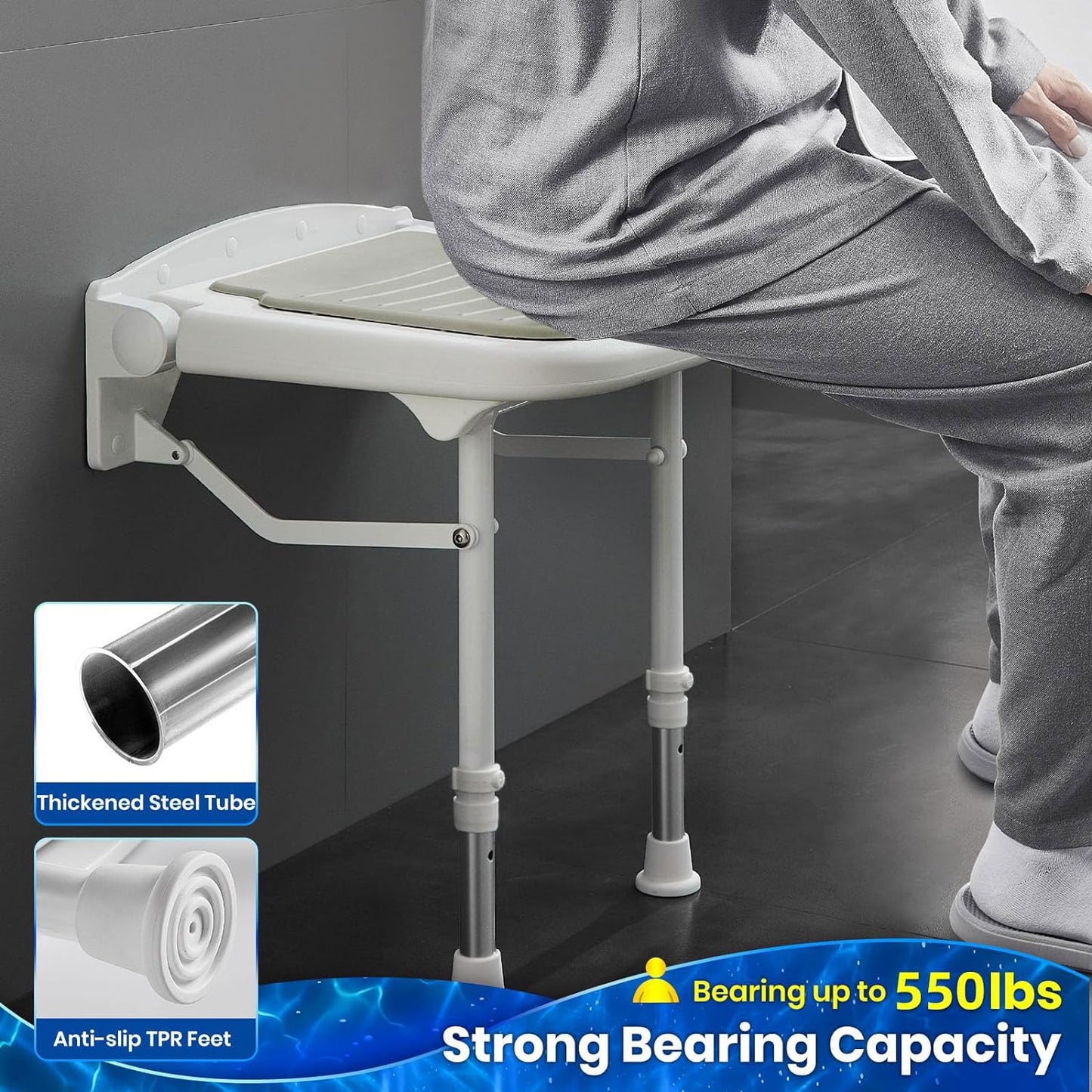 Wall Mounted Folding Shower Seat