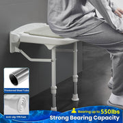 Wall Mounted Folding Shower Seat-White