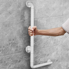 17.5x29 Inch L-Shaped Heavy Duty Non-Slip Wall Mount Grab Bar