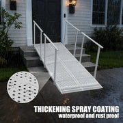 SteelArmour™ Carbon Steel Wheelchair Ramp with Handrails